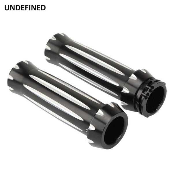 

1" motorcycle grips cnc cut 25mm handlebar hand grip throttle for touring dyna sportster xl vrsc xr 2008-2020