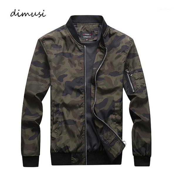 

dimusi spring mens bomber zipper jacket male fashion anorak street wear hip hop camouflage windbreaker coats men 7xl,ya7771, Black;brown