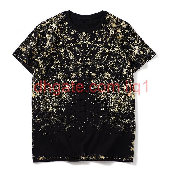 

19ss mens t shirt couple cotton casual short sleeve fahion trend mens tees black