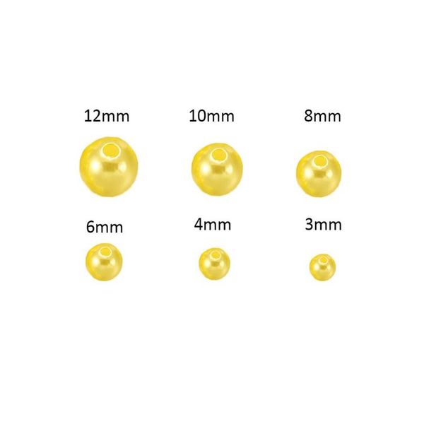 

360pcs/lot multi size acryl with hole round imitation pearl loose beads for bracelet diy jewelry making handmade bbyuzm