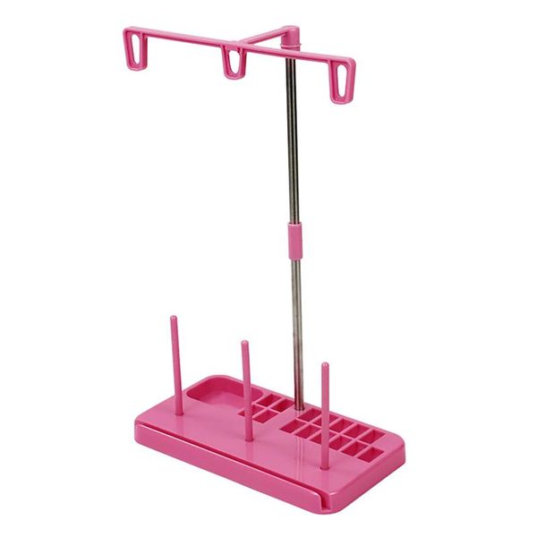 

with base lightweight embroidery bobbins holder 3 spools storage rack save space quilting machine sewing thread stand non slip, Black
