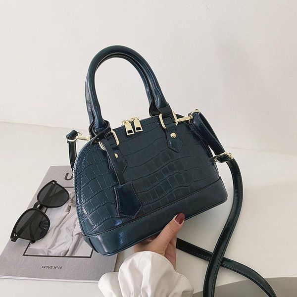 

shoulder bags women's bag 2021 european and american fashion stone pattern portable retro net red single messenger