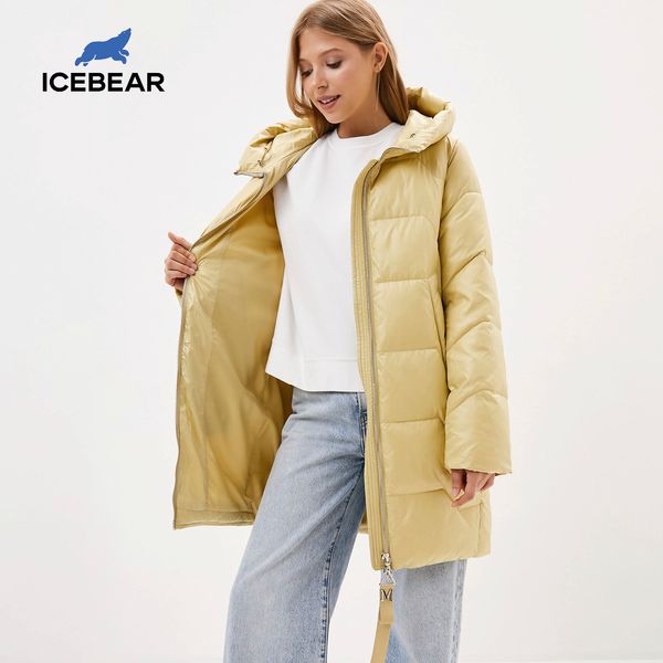

icebear high-quality brand parka women's clothing new products winter warm mid-length ladies padded jacket gwd6i 201014, Black