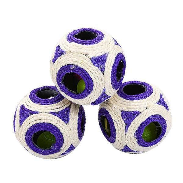 

cat toys 2021 pet supplies toy scratcher big six holes sisal rope ball