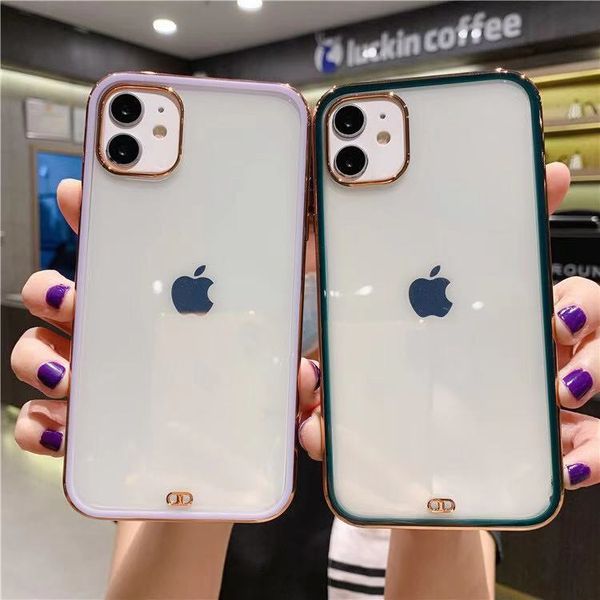 

plated solid color square phone case for iphone 12 mini 12 pro max 11 pro max xr x xs max 7 8 plus soft tpu phone cover