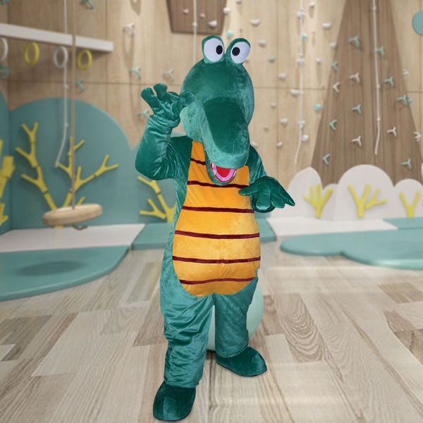 

mascot costumes crocodile mascot costume cartoon doll walking costume costume props for halloween christmas party masquerade anime shows, Red;yellow