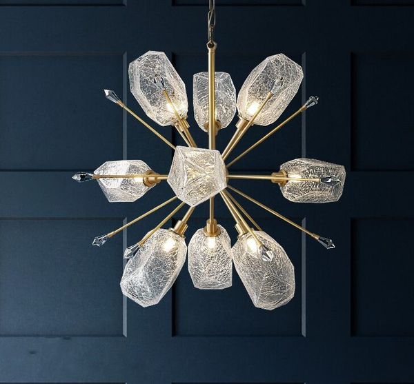 Nordic Diamond LED Kronleuchter Beleuchtung K9 Kristall Kupfer Luxus Hängelampe für Wohnzimmer Schlafzimmer Home Deco kreative Leuchten