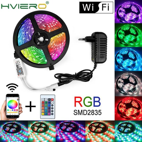 

wifi rgb водонепроницаемая светодиодная лента 5м 10м 15м шнура сид dc12v fiexble свет ленты лента светодиодные ленты свет шнура праздник кпт