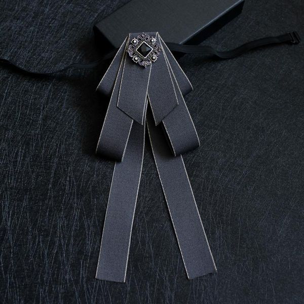 

neck ties british women collar shirt ribbon bow tie men alloy butterfly bowknot necktie wedding party rhinestone chic uniform gift bowtie, Blue;purple