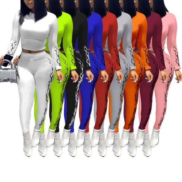 

2020 women clothes outfit autumn ladies tracksuit female elastic long sleeve set women sportwear fitness 2pcs matching sets, Gray