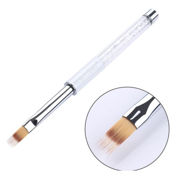 

nicole diary gradient painting pen drawing brush white rhinestone handle nail art tool nico wmtyug