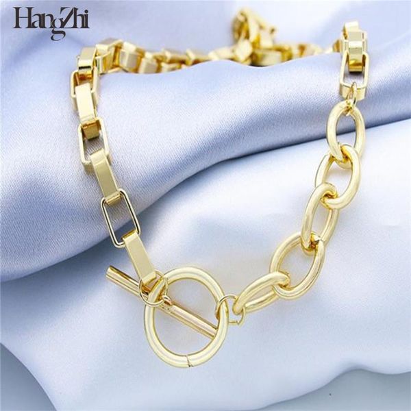 

european and american style hip-hop hack exaggerated thick trend simple fashion design neck chain clavicle necklace for women, Silver