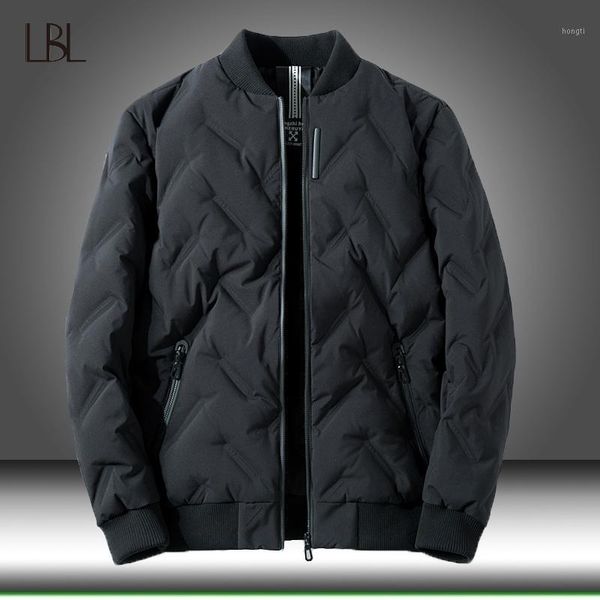

winter cotton down jacket men fashion thick casual windproof parkas mens solid warm autumn jackets male 2020 new down outwear1, Black