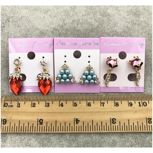 

new diamond stud drop earrings wedding crown princess dangle silver gold pearl opal trendy black earrings valenti jllxqx bdecoat, Golden;silver