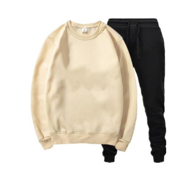 

2021 casual clothing men's pullovers sweater cotton men tracksuits hoodie two pieces + pants sports shirts fall winter track suit, Gray