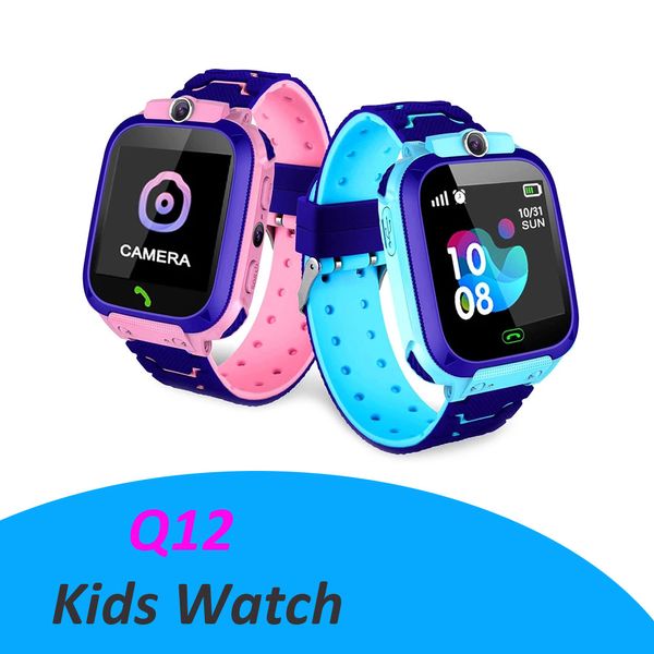 Q12 Çocuklar Akıllı İzle LBS SOS Antil-Kayıp Smartwatch Bebek 2G SIM Kart Saati Çağrı Konumu Izci Smartwatch PK Q50 Q90