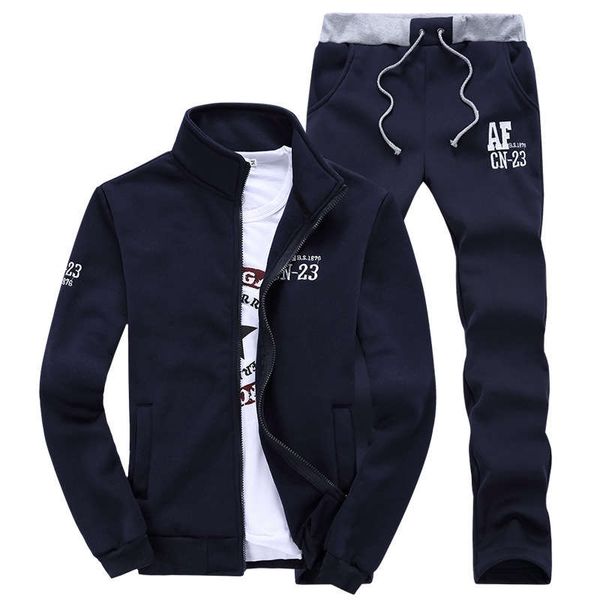 

spring autumn 2020 new fashion korean casual cardigan, sweater and trousers men's sportswear suit, Gray
