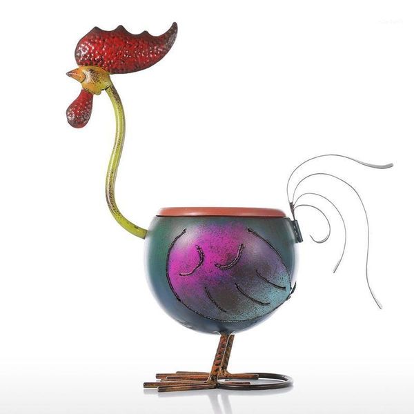 

rooster flower pot garden fower pots iron decoration gift plant in pot home decoration mini metal multicolor1