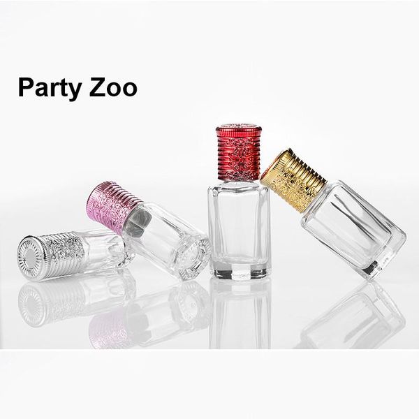 

100 x 3ml/6ml/10ml/12ml roll on perfume bottle eight-square cosmetic refillable essential oil jar steel ball