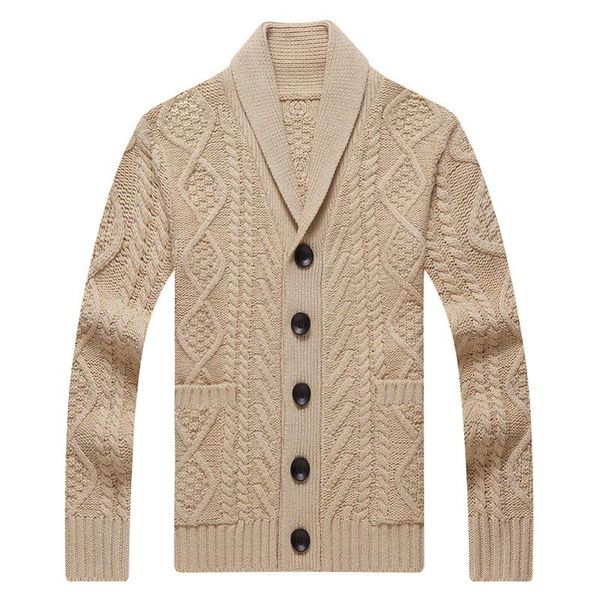 

men's sweaters men sweater cardigan loose solid color fried dough twist thickening knitted warm autumn korean sweatercoat knitwear 816, White;black