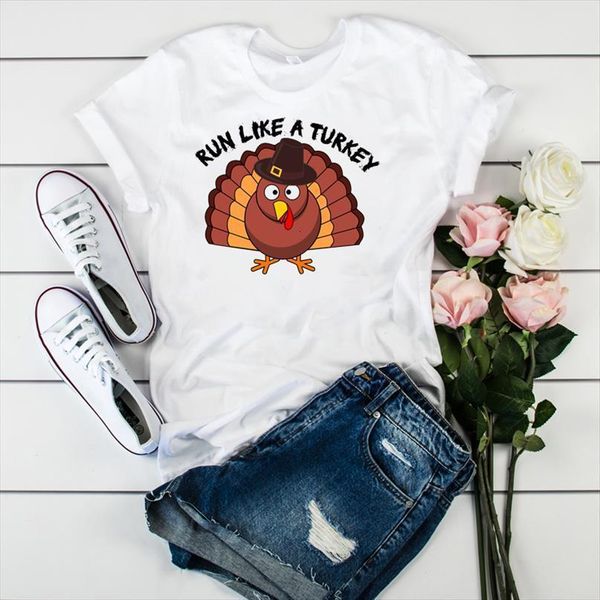 

women lady t shirt thankful grateful blessed thanksgiving printed tshirt ladies tee shirt women female clothes graphic t-shirt, White