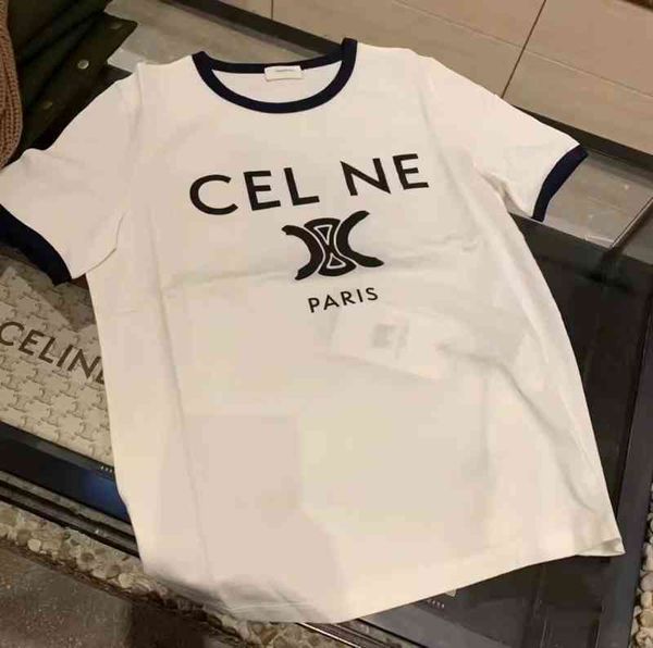 

2022 factory wholesale new model high version ce22 arc de letter printed short t-shirt style half sleeve, White