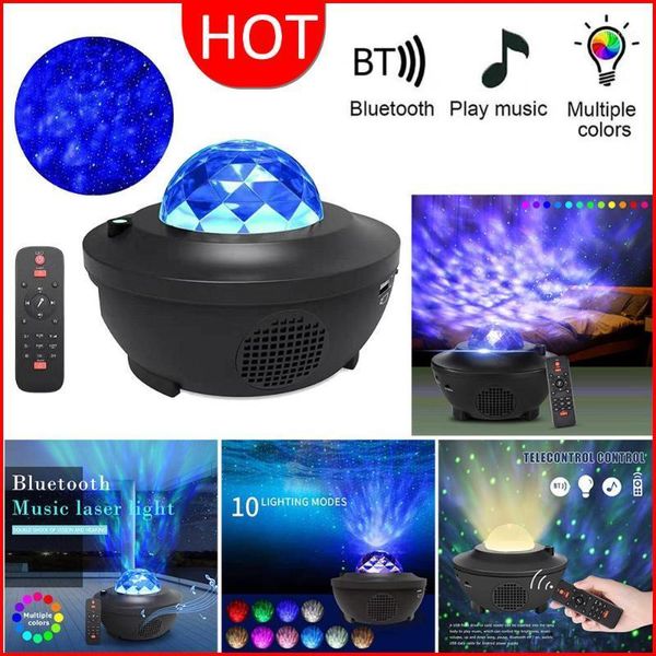 

colorful starry sky galaxy projector blueteeth usb voice control music player led night light usb charging projection lamp gift1