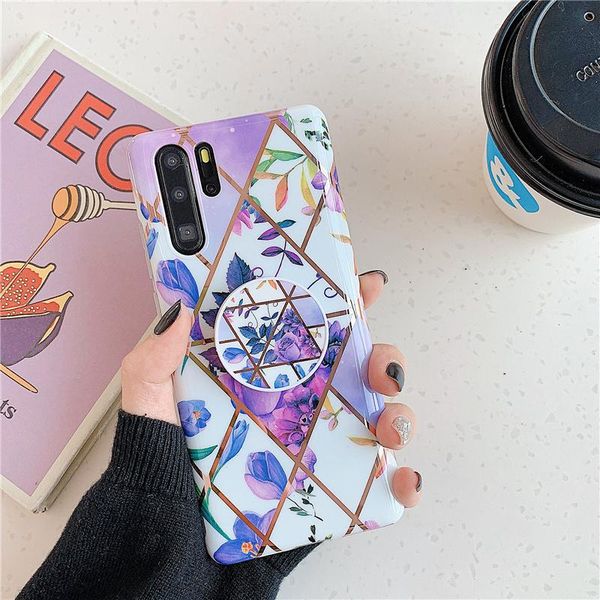 

flykylin держатель стенд чехол для huawei mate 30 pro mate 20 lite p20 p30 задняя крышка ретро покрытие цветок мягкий tpu телефон jllcth