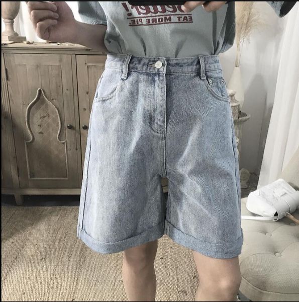 

2020 summer new light blue flip side baggy denim shorts. s-xl baggy casual jeans.1