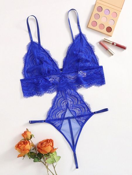 

plus floral lace teddy bodysuit x7gg#, Black;white