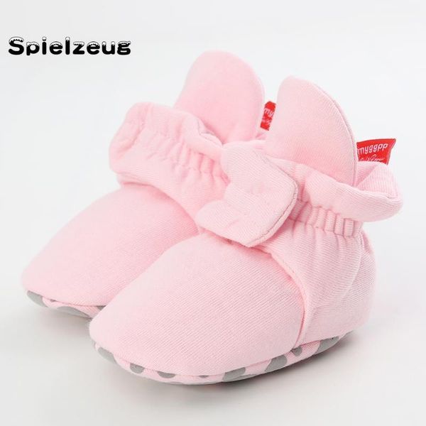 

first walkers warm hook&loop born baby girls boys princess winter boot solid shoes anti-slip round toe footwear shoes#p41