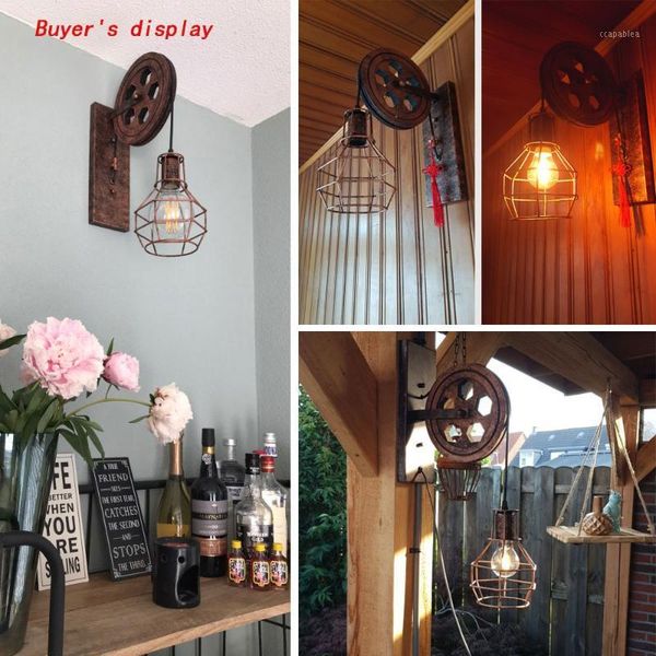 

wall lamp loft retro lamp industrial wall light vintage all lamps lifting pulley lights adjustable household sconce1