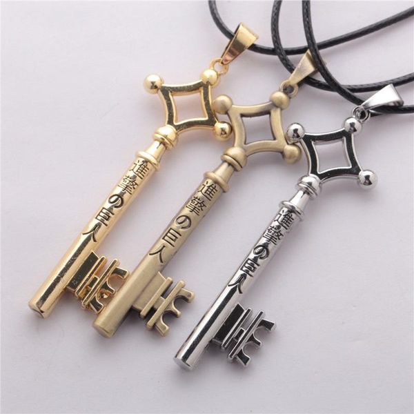 

pendant necklaces anime attack on titan eren rivaille ackerman necklace men women jewelry boy key chains gift, Silver