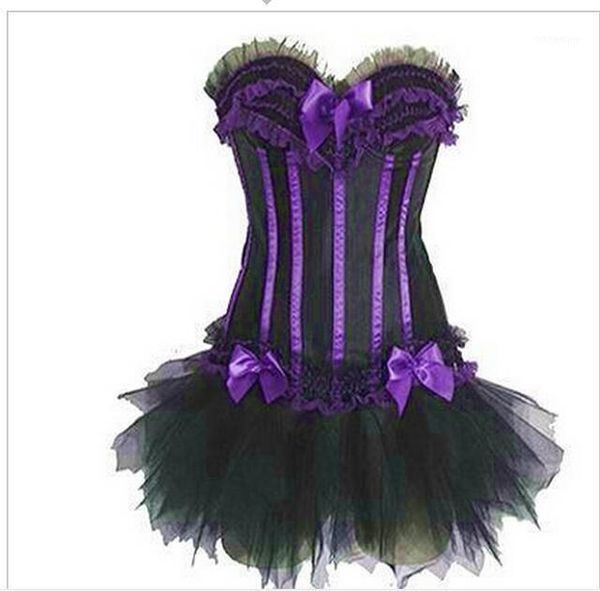 

black+purple stripe corset with g-string, waist corsets and bustiers overbust corset white mini tutu skirt1, Black;white