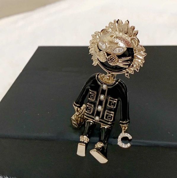 

2022 charm key chain with black enamel color and crystal beads for women wedding jewelry gift have box stamp ps7472, Golden