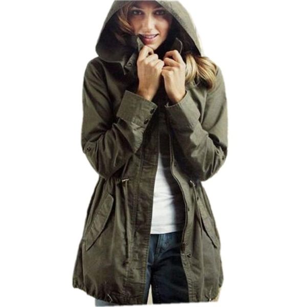 

women's jackets army green women jacket outwear loose coat turn-down collar 7wj028, Black;brown