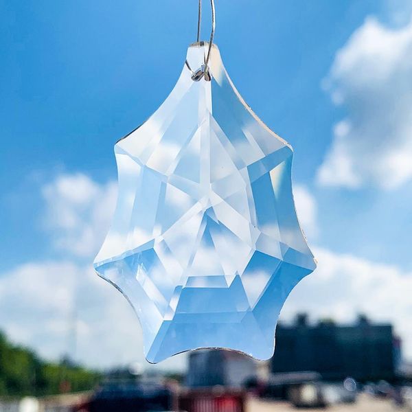

65mm spider web crystal pendants for chandeliers crystals prisms clear suncatcher diy hanging crystal decorations accessories h wmtiha