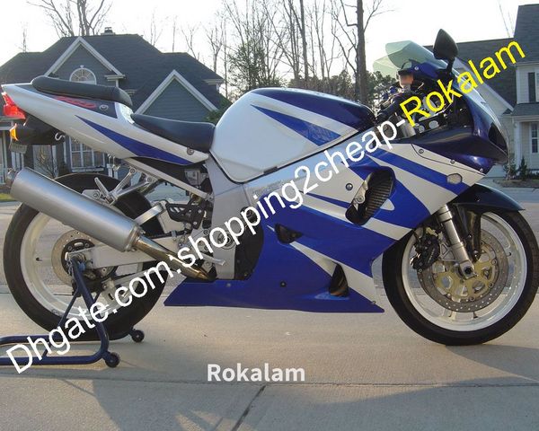 Motorradgehäuse für Suzuki K1 GSXR750 GSXR600 GSXR 600 750 GSX R600 R750 2001 2002 2003 Blau Weiß Verkleidungsset (Spritzguss)