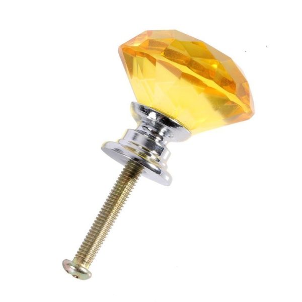 

u4e6iu factory price crystal professional colorful 30mm design diamond shape glass door cupboard drawer cabinet wardrobe pull h6 n