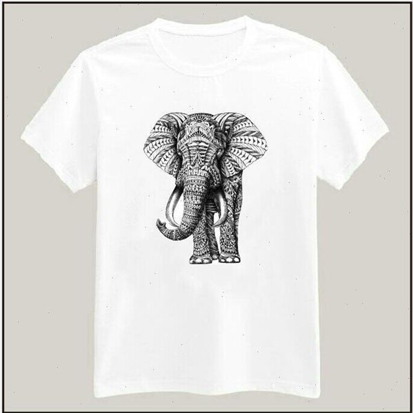 

ornate elephant printed tshirt for women men cotton casual shirt white tees big size s xxxl drop ship tz200 407