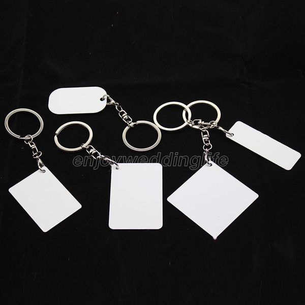 

blank sublimation bag accessories charms key chain pendant double-sided printable diy custom ornaments aluminum sheet with hanging buckle
