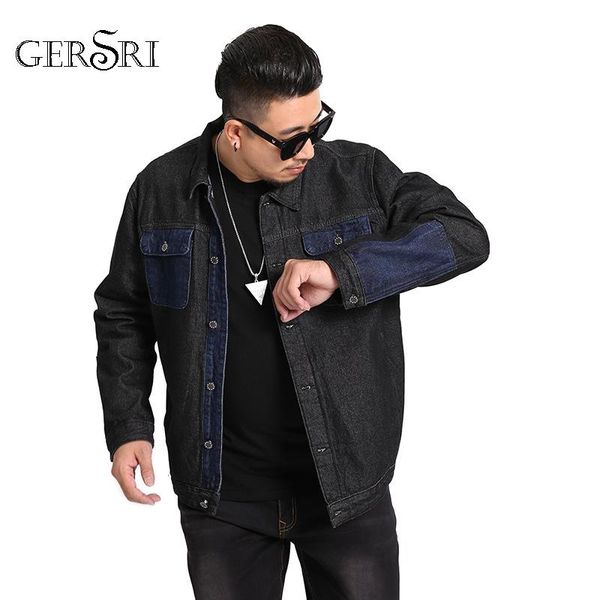 

men's jackets gersri men jacket and coat trendy warm fleece denim 2021 winter fashion mens jean outwear male cowboy plus size, Black;brown