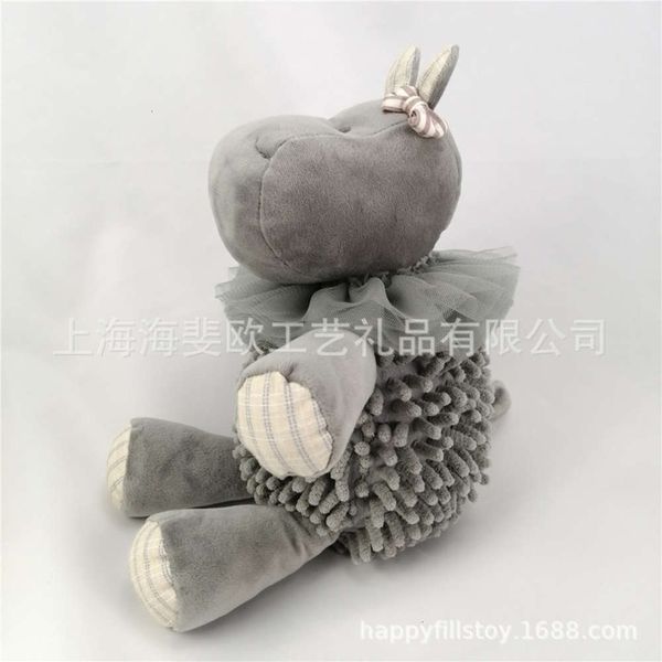 

doll plush oaini chenille grey toy hippo profsional children's gift c970