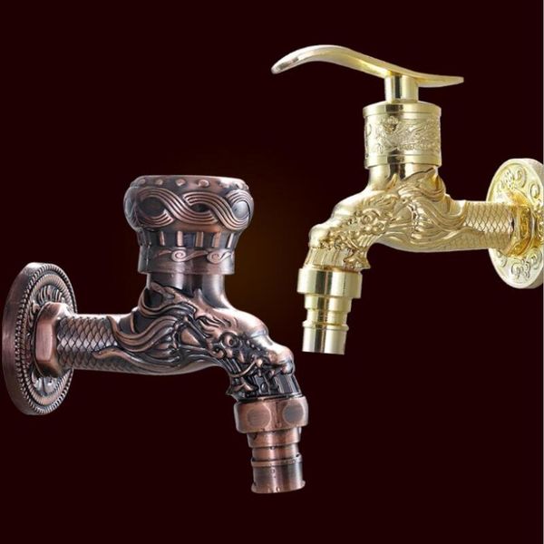 

bathroom sink faucets carved wall mount copper alloy antique bibcock,decorative outdoor garden faucet washing machine/mop faucet,toilet tap