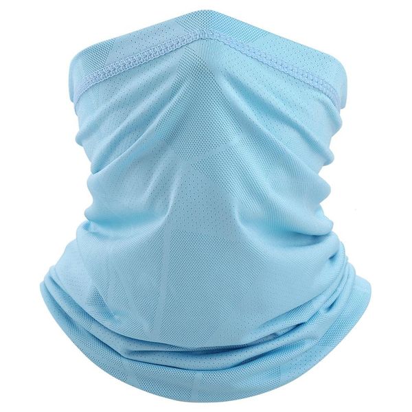 

summer neck gaiter cover half face tube scarf bandanas quick-dry light stretch mesh thin cool breathable cycling hiking girl men bbyjnb, Black