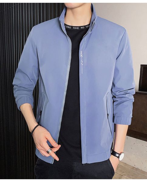 

light blue the new tide of han edition coat leisure autumn wear jackets menswear tide, Black;brown