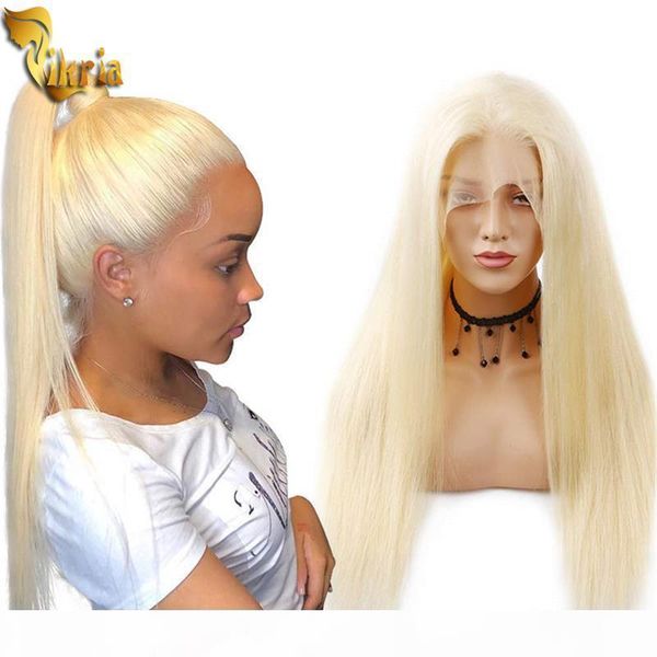 

glueless 613 blonde lace front wigs remy brazilian straight hair full lace wigs pre plucked hairline with baby hair for black women 8~20inch, Black;brown
