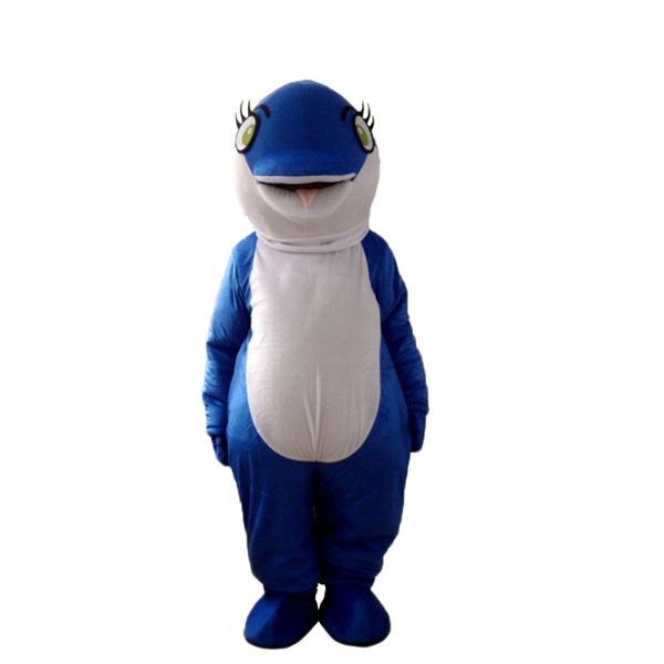 

blue dolphin mascot costume cartoon character size longteng (tm) 03, Red;yellow