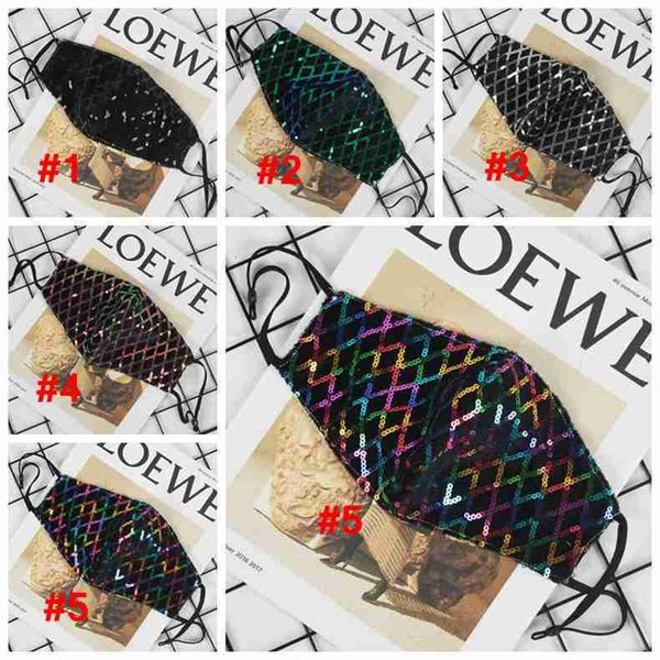 

dustproof factory washable fashion sequin bling face reusable mouth masks women cycling designer mask cyz2645 100pcs 1 pofy2