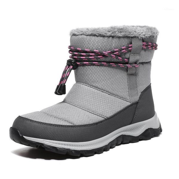

fashion plus velvet shose women ladies warm and velvet cotton shoes outdoor pedal leisure mountaineering snow boots botas mujer1, Black